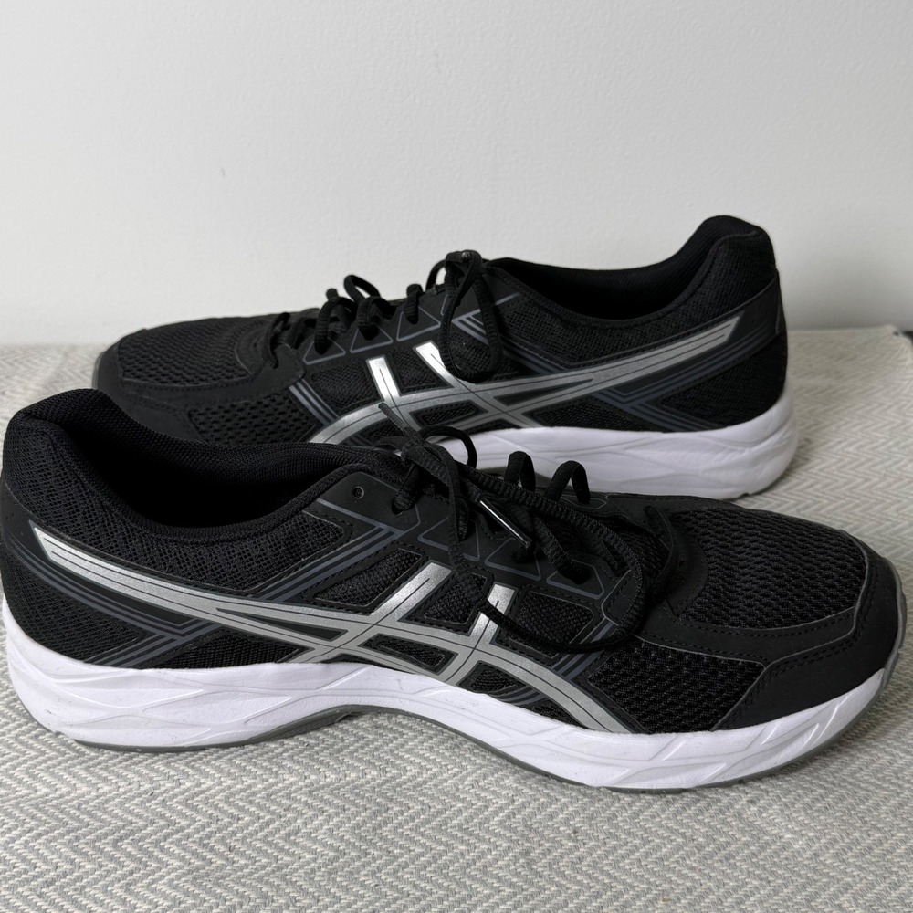 Asics Gel-Contend 4 Mens 11.5 4E Extra Wide Black Silver Running Shoes T716N - Picture 3 of 8